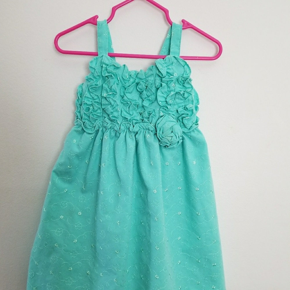 Penelope Mack turquoise toddler dress, 3T